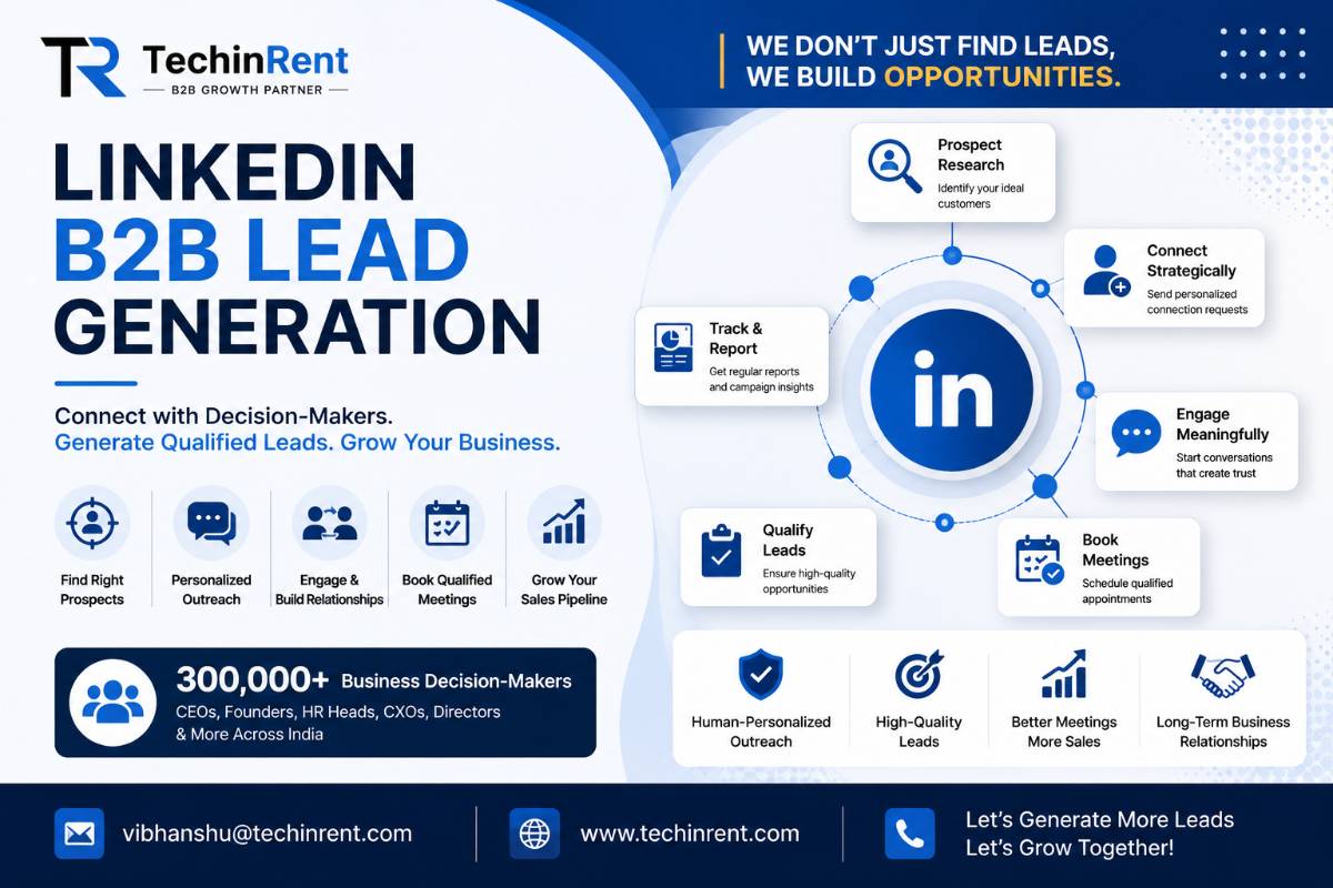 LinkedIn B2B Lead Generation Services: Generate Qualified Business Leads with TechinRent